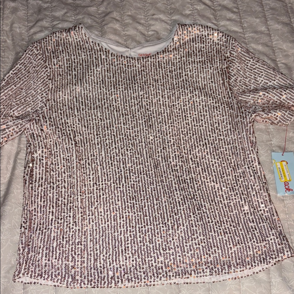 Cat and jack girls sequin top